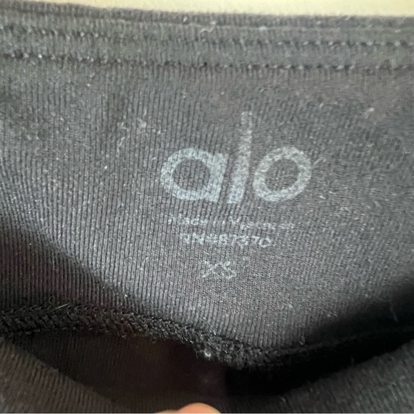 ALO High Rise Split Hem Flare Yoga Pants Black Size XS - Picture 7 of 8